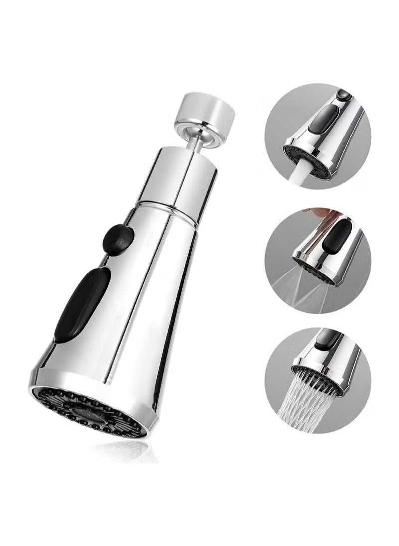JX Kitchen Tap Spray Head 360 Degree Swivel Spout，Kitchen Sink Tap Spray Attachment Head with 3 Modes for 22mm Tap Adapter Accessories  - Image 1