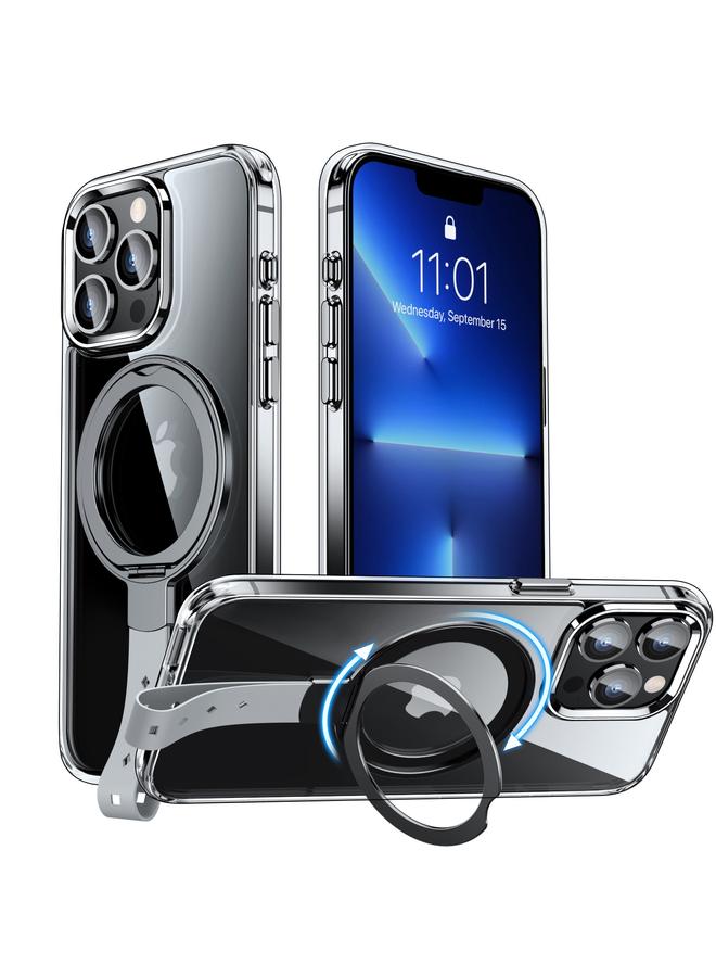 Zaboon Case For iPhone 13 Pro Max Holder Hand Strap MagSafe Transparent Phone Case - Image 1