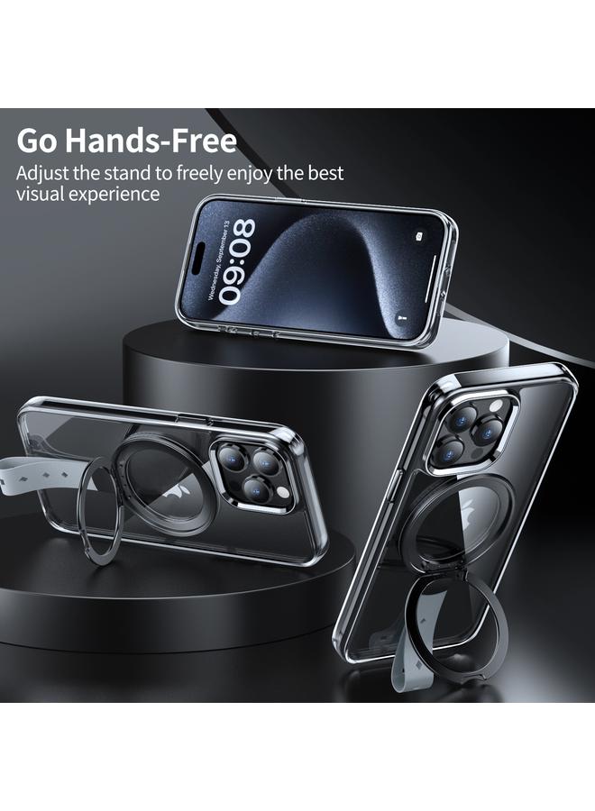 Zaboon Case For iPhone 13 Pro Max Holder Hand Strap MagSafe Transparent Phone Case - Image 4