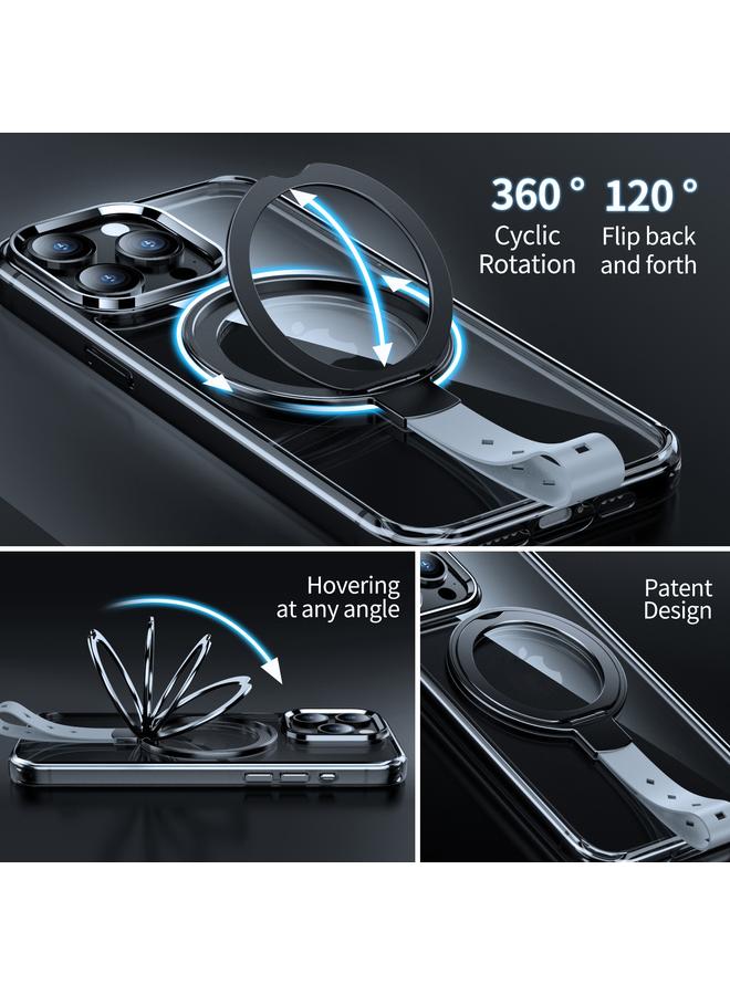 Zaboon Case For iPhone 13 Pro Max Holder Hand Strap MagSafe Transparent Phone Case - Image 3