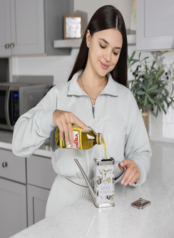 Fox Run Stainless Steel Olive Oil Dispenser With No Drip Spout, 16 Ounces - Image 3