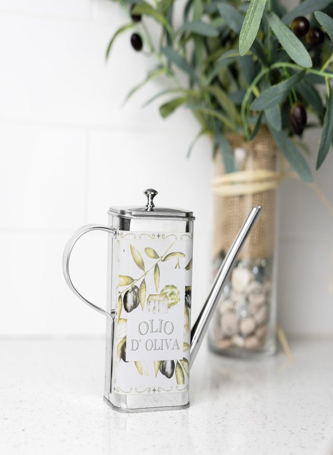 Fox Run Stainless Steel Olive Oil Dispenser With No Drip Spout, 16 Ounces - Image 2