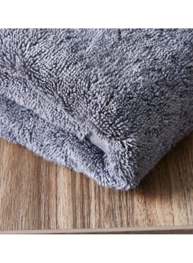منشفة استحمام ميكروفايبر منشفة شاطئ ميكرو فايبر منشفة استحمام ناعمة ومتينة 70*140 سم رمادي - Image 4