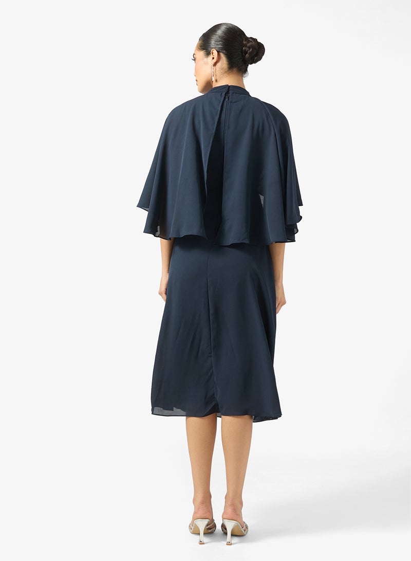 فروك اند فرل فستان مزين بتفاصيل شبكية - Image 2