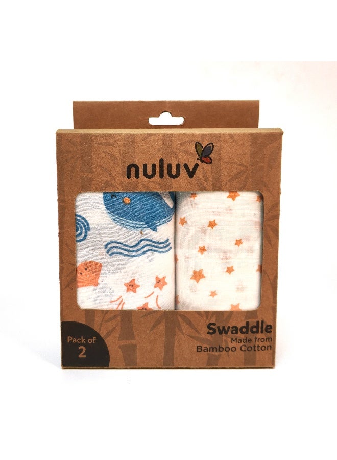 Nuluv Whale Swaddle Wrap - Pack of 2 - Image 2