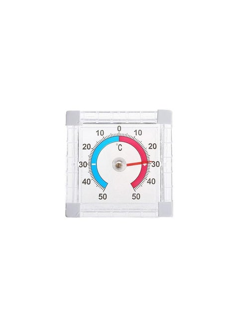 Analogue Outdoor Window Thermometer 7.5 x 7.5 cm, Weatherproof Outdoor Thermometer, Window Window Temperature Display, Window Thermometer with Adhesive,+ 50 °C