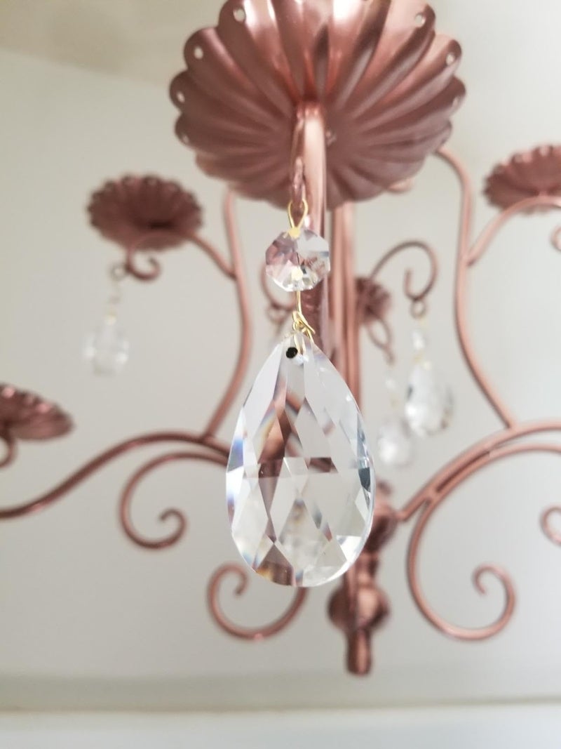 Aiskaer 15 Pcs Clear Teardrop Crystal Chandelier, Crystal Pendant for Light Lamp & Window, Hanging Crystal Prism Decoration(Gold Pinning, Angel Tears Series) - Image 5