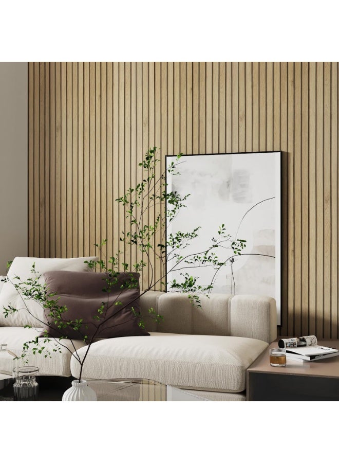 YelaJoy 3D Wood Slat Wall Wallpaper, Modern Accent Wall Panels for Interior Wall Decor, Self Stick Removable Wallpaper Vertical Wood Slats for Wall Contact Paper(45cm×3m) - Image 4
