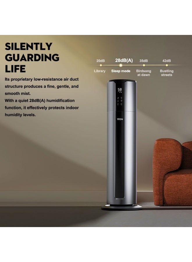 ET-LIFE 9L Smart Humidifier -  Large Room, Covers 645 sqft, Top Fill Cool Mist with Remote Control & LED Display, Auto Shut-Off, Essential Oil Tray & UV Sterilization, 360° Nozzle, Quiet YF2508 - Image 5