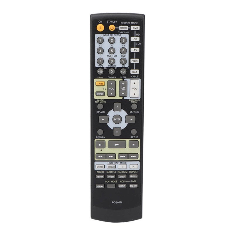 RC 607M AV Receiver Remote Control Eco-Friendly ABS Durable Replacement - Sensitive Buttons Fast Rebound AV Receiver Remote for Onkyo TX-SR503 TX-SR8350 - Image 1