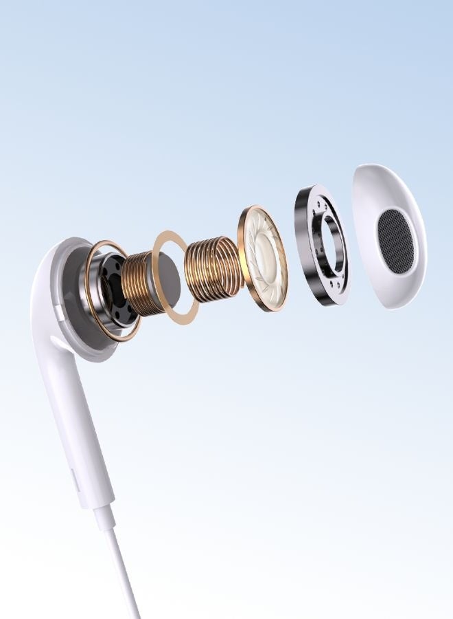 TELUX SOUNDLINK Lightning Mono Earphones, High Bass Wired Earphones with Microphone, In-Line Controls, Comfortable Fit, 14mm Dynamic Drivers, Durable Cable 1.2m – White - Image 4