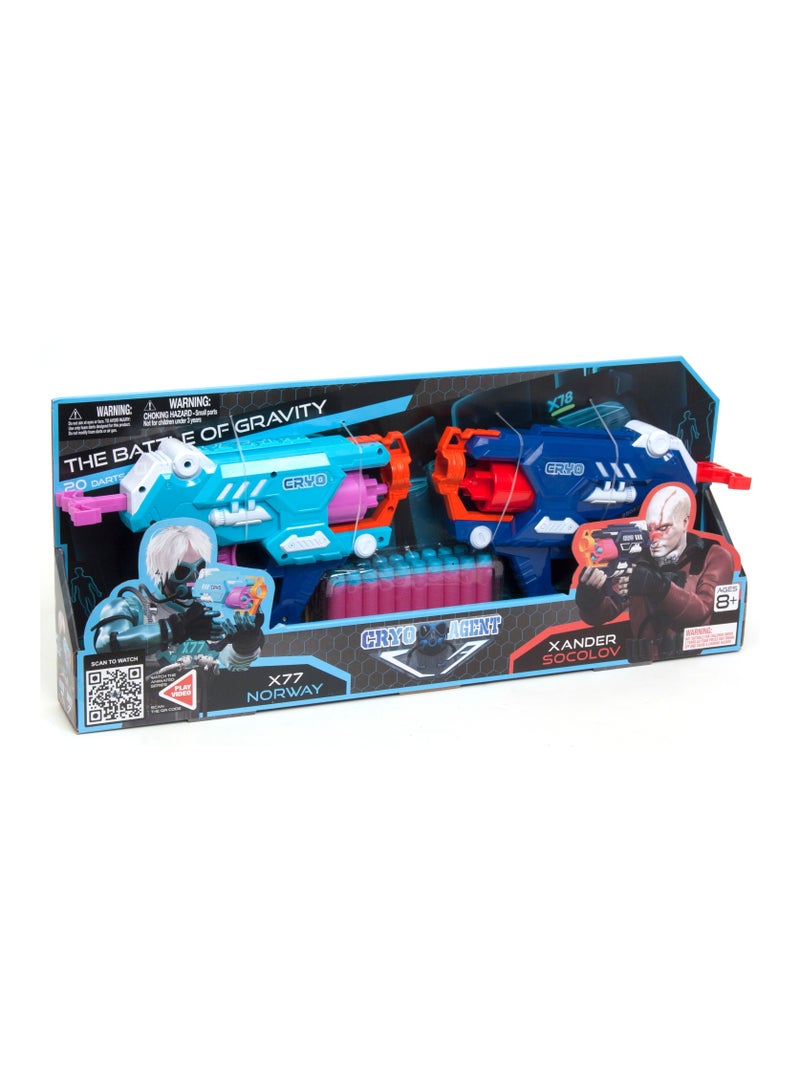 CRYO AGENT -  BATTLE OF GRAVITY 2PC GUN WITH SOFT BULLETS - Image 2