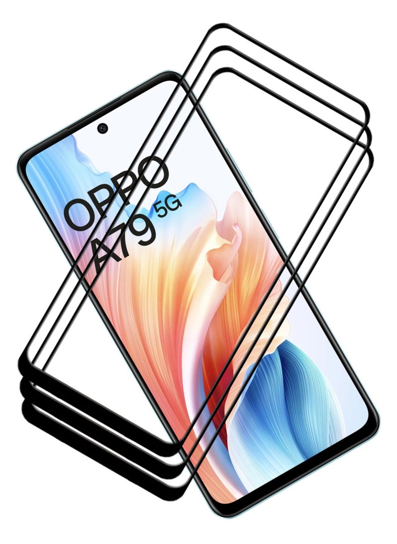 ACLIX 3 Pieces Antistatic ESD Dustproof Premium Quality High Definition Tempered Glass Screen Protector Designed For Oppo A79 - Image 1