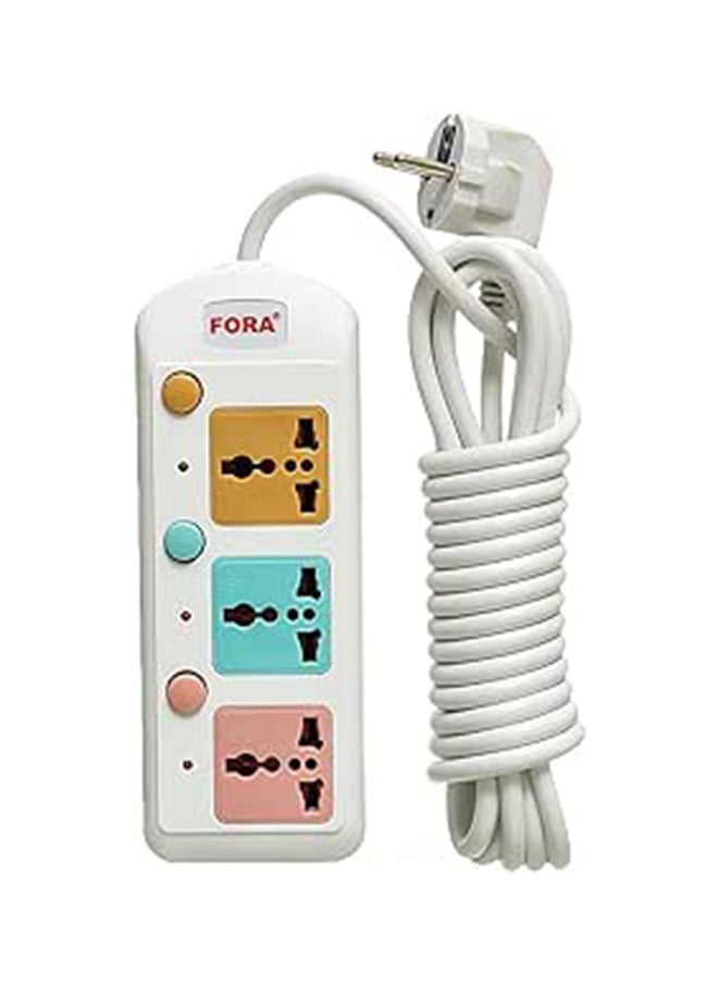 Generic Power Strip 3 Triple Output 220v white 