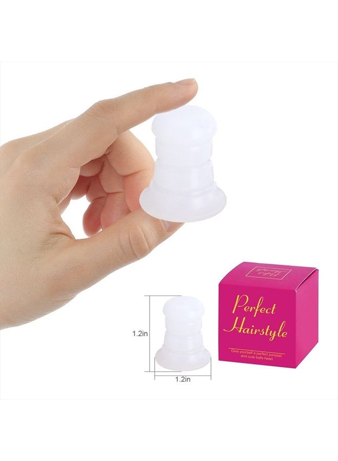 vanow Ponytail Holders, Ponytail Volume Enhancer, Bump it Hair Accessory, Crystal Transparent Filled Ponytail Hairstyle Aid, Fashion Hair Bun Maker, Magic Hair Styling Perfect Ponytail Tool for Women Girls - Image 5