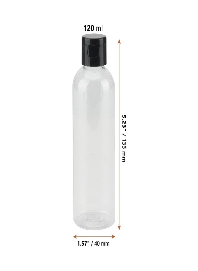 LEXININ 60 Pack 4 Oz Clear Plastic Bottles with Flip Caps, Plastic Travel Empty Bottles, Transparent Refillable Containers for Shampoo, Cream - Image 2
