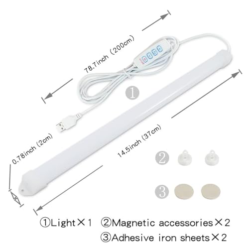 GITGRNTH USB Powered Under Counter LED Light Strip Color Modes, Adjustable Color with Remote & Dimming Control Brightness Plug 10 Level Brightness, 7W Ideal for Kitchen, Closet, or Workspace - Image 2