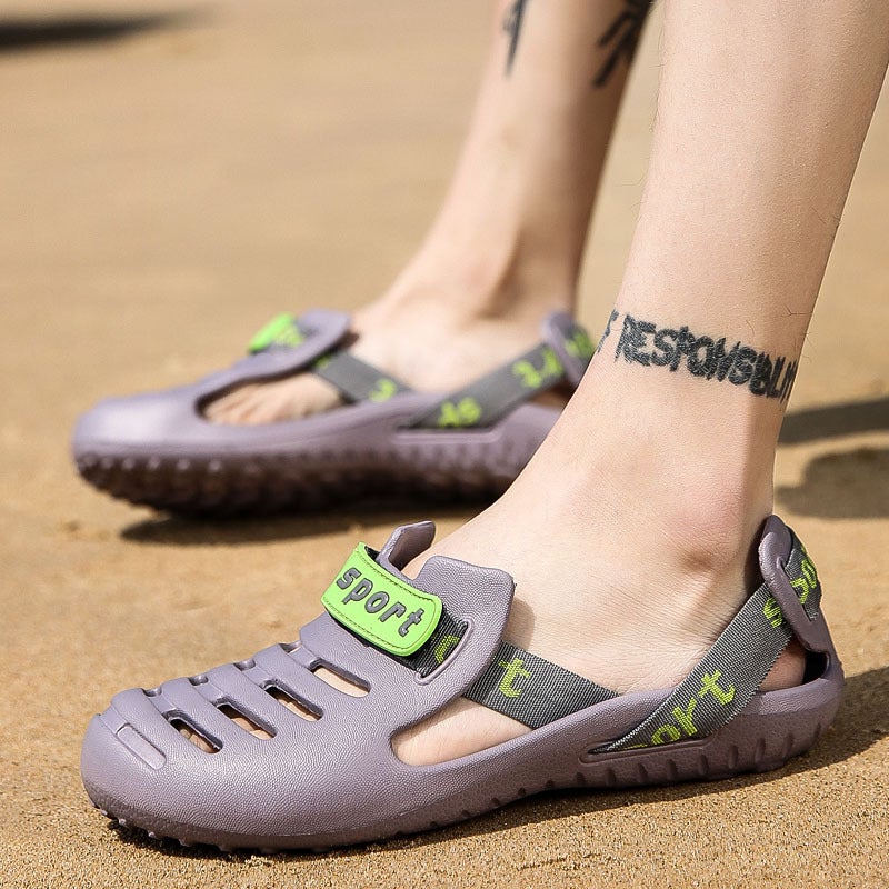 Men's Beach Shoes, Summer Outdoor Plus Size Slippers, Openwork  Sandals