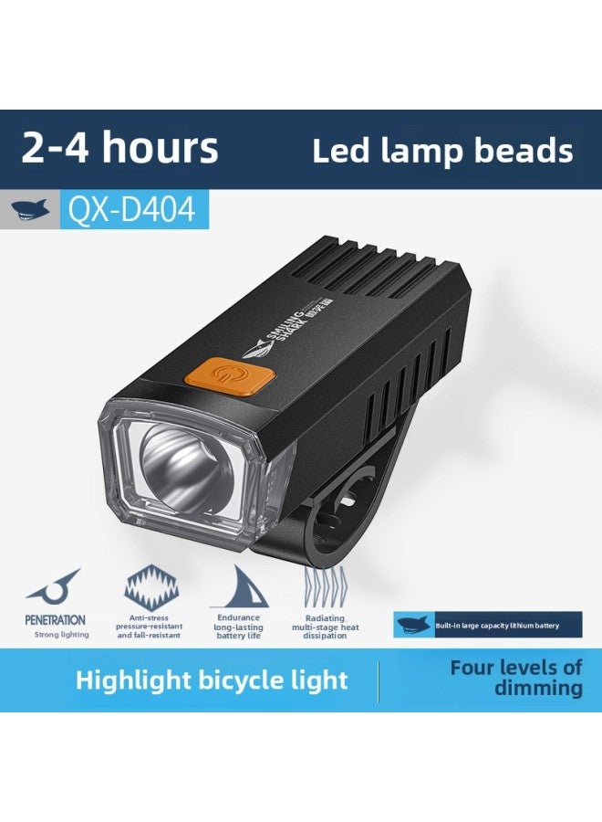 Generic Outdoor Portable Easy To Install High Brightness Bicycle Light Night Mini Riding Four-speed Adjustment Large Floodlight Night Riding Light 