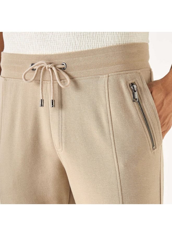Iconic Iconic Textured Joggers with Drawstring Closure and Pockets  - Image 4