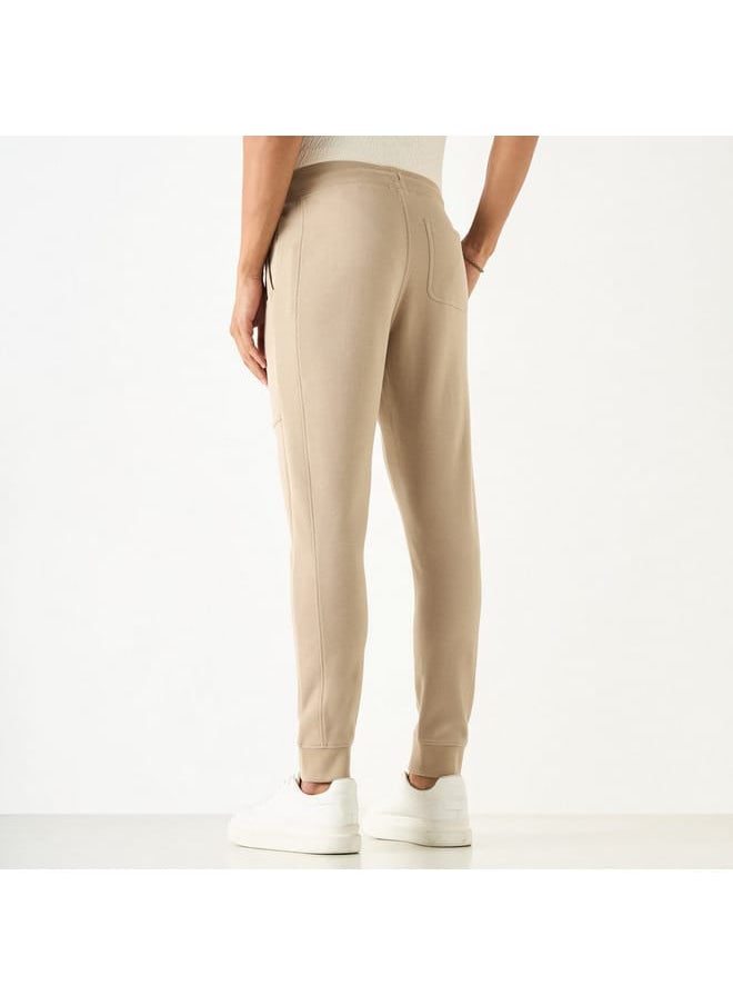 Iconic Iconic Textured Joggers with Drawstring Closure and Pockets  - Image 3