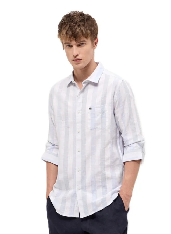 THE BEAR HOUSE Men's Shirt for Casual and Formal Wear | Classic Button-Down Style for Office, Daily Use, Travel, Events & All-Season Outfits | Versatile & Stylish Wardrobe Essential for Every Occasion