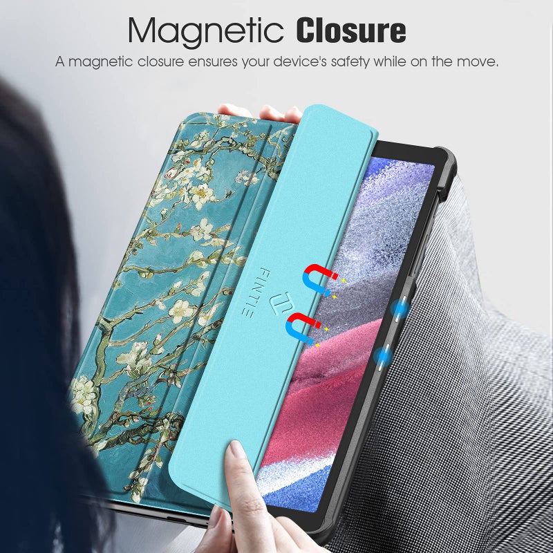 Fintie Slim Case for Samsung Galaxy Tab A7 Lite 8.7 Inch 2021 Model (SM-T220/T225/T227), Ultra Thin Lightweight Hard Back Shell Tri-Fold Stand Cover, Blossom - Image 5