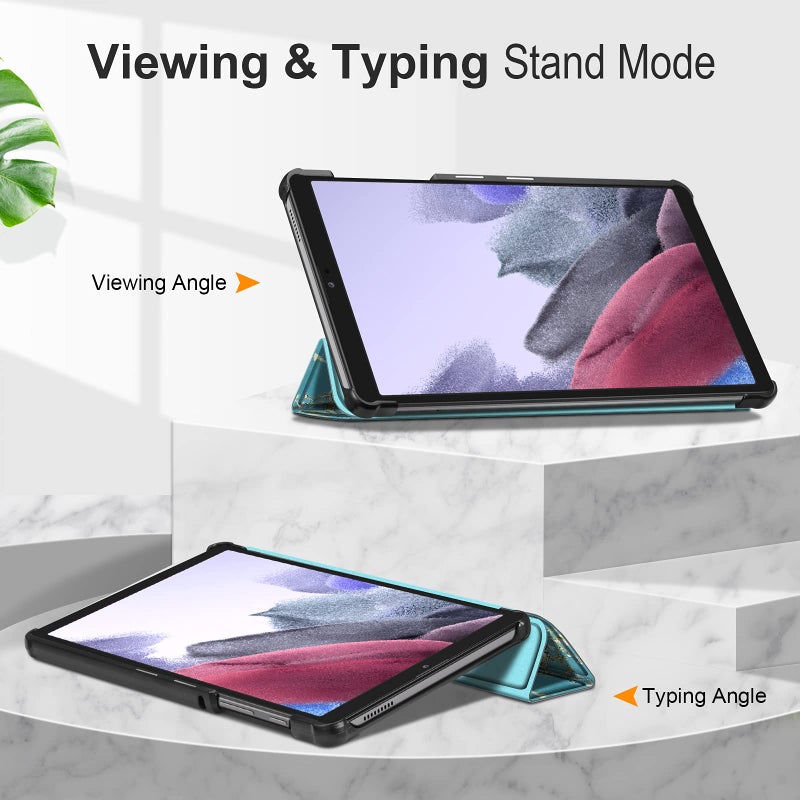 Fintie Slim Case for Samsung Galaxy Tab A7 Lite 8.7 Inch 2021 Model (SM-T220/T225/T227), Ultra Thin Lightweight Hard Back Shell Tri-Fold Stand Cover, Blossom - Image 3