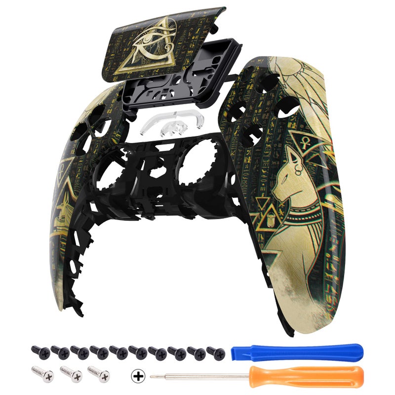 eXtremeRate Eye of Providence Pyramid Touchpad Front Top Shell Compatible with ps5 Controller BDM-010 020 030 040 050, DIY Replacement Shell Custom Touch Pad Cover Compatible with ps5 Controller - Image 1