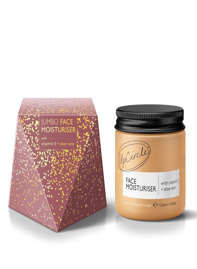 UPCIRCLE Jumbo Face Moisturiser with Argan Powder 120ml - Nourishing Day Cream - Vitamin E, Aloe Vera, Glycerin, Shea + Coconut Butter - Natural, Vegan + Cruelty-Free - Image 1