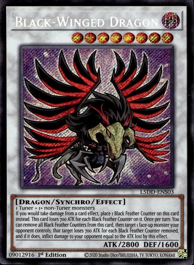 Black-Winged Dragon (L5DD-ENS03) - L5DD-ENS03 - Secret Rare - 1st Edition