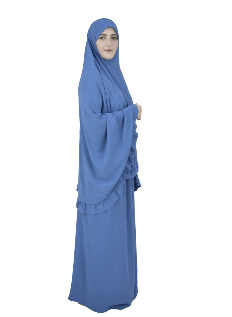  داماس كولكشن طقم صلاة للاطفال والامهات حجاب وتنورة - طقم ملابس الصلاة للبنات والامهات - اسدال  صلاة - لبس صلاة - لباس الصلاة - Image 3