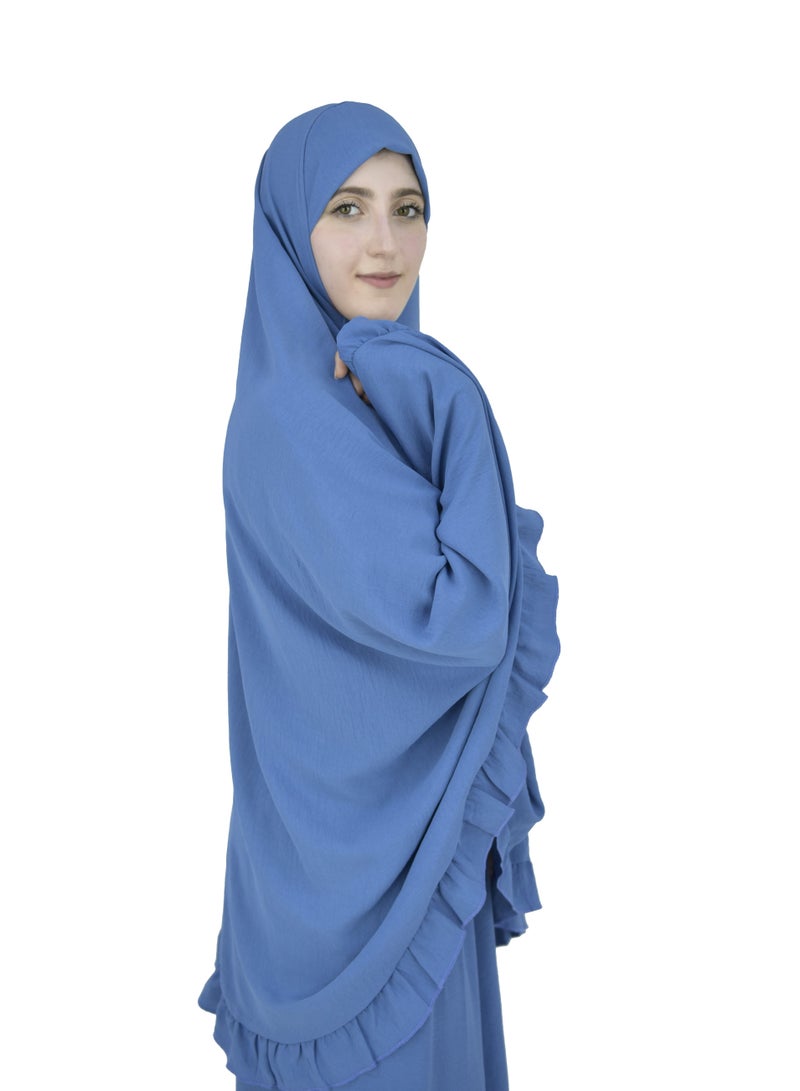  داماس كولكشن طقم صلاة للاطفال والامهات حجاب وتنورة - طقم ملابس الصلاة للبنات والامهات - اسدال  صلاة - لبس صلاة - لباس الصلاة - Image 5