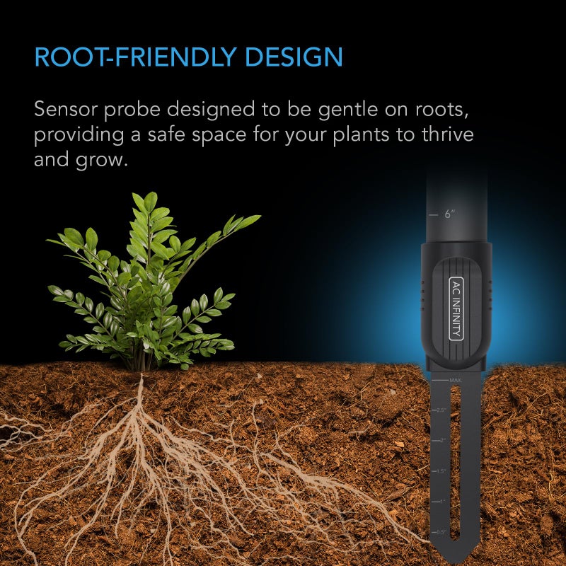 AC Infinity Soil Sensor Probe Exclusively for AI Controllers, Monitor Moisture & Saturation for Gardens, Grow Tents, Grow Spaces, Detachable Stem, IP67 Seal Protection - Image 5