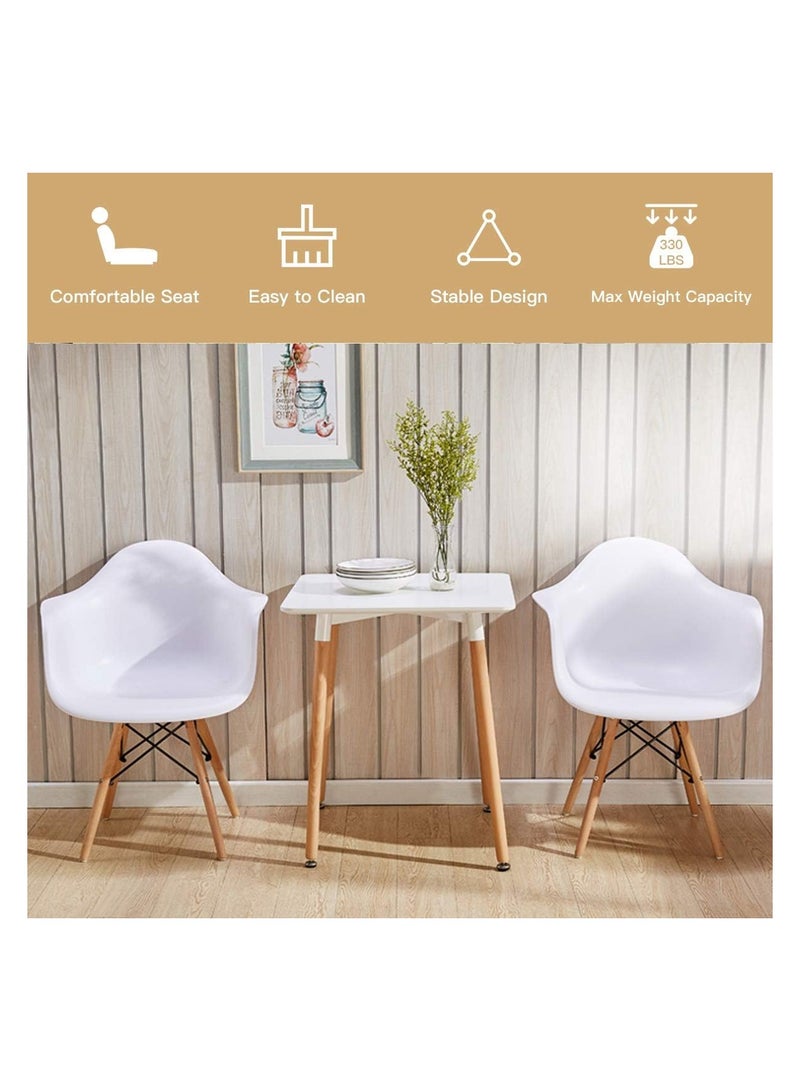 Mahmayi Mahmayi Ultimate Eames Style DAW ArmChair - White (Pack of 3)  - Image 2