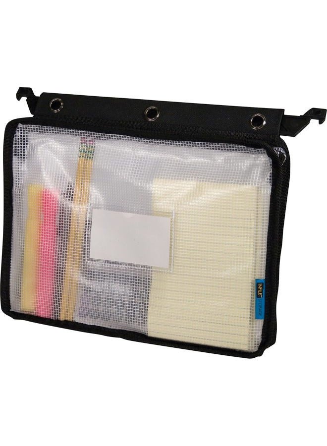 Advantus Expanding Zipper Pouch, Clear/Black - 13 in x 11.5 in x 1.25 in - Image 5