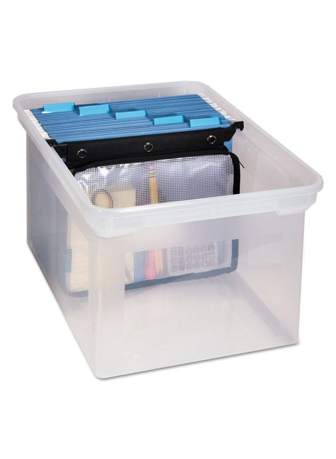 Advantus Expanding Zipper Pouch, Clear/Black - 13 in x 11.5 in x 1.25 in - Image 3