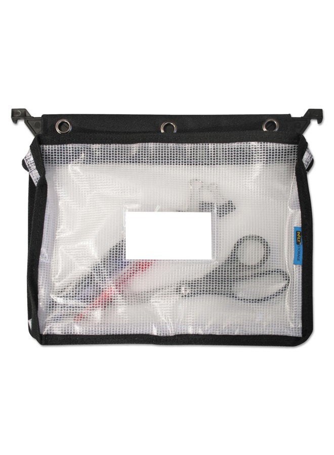 Advantus Expanding Zipper Pouch, Clear/Black - 13 in x 11.5 in x 1.25 in - Image 4