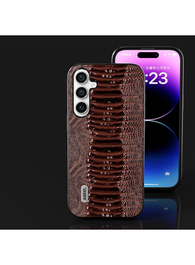 S-TOP Case For Samsung Galaxy S23 FE 5G ABEEL Genuine Leather Weilai Series Phone Case - Image 2