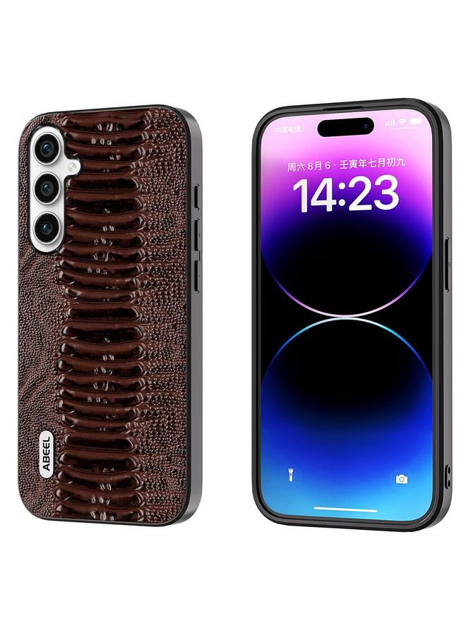 S-TOP Case For Samsung Galaxy S23 FE 5G ABEEL Genuine Leather Weilai Series Phone Case - Image 1