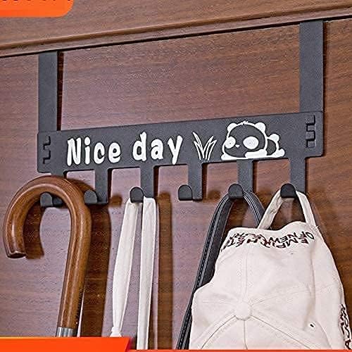 Glitzn Pack of 2 Heavy Duty CarbonMetal Over Door Hanger for Cloths Drill Free Door Hanging Hooks for Bathroom Bedroom Kitchen Scarf Coat Towel Holder - Image 4