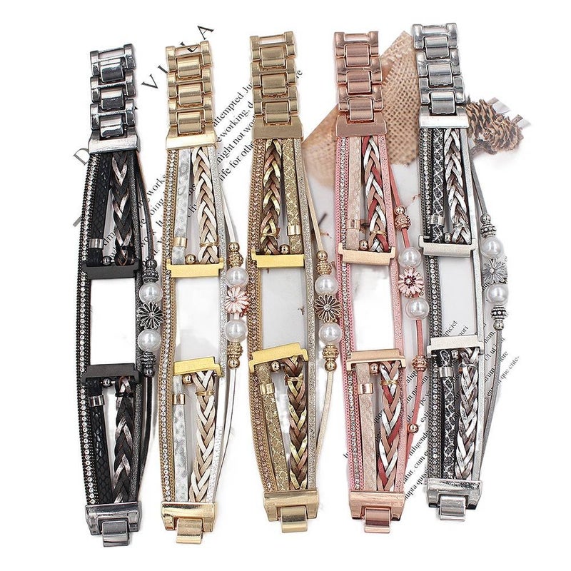 LL Beige Resin Bracelet Strap Smartwatch Band Compatible with Samsung Galaxy Watch 4 with Adjustable Fit Replacement Strap for Daily Wear - Image 3