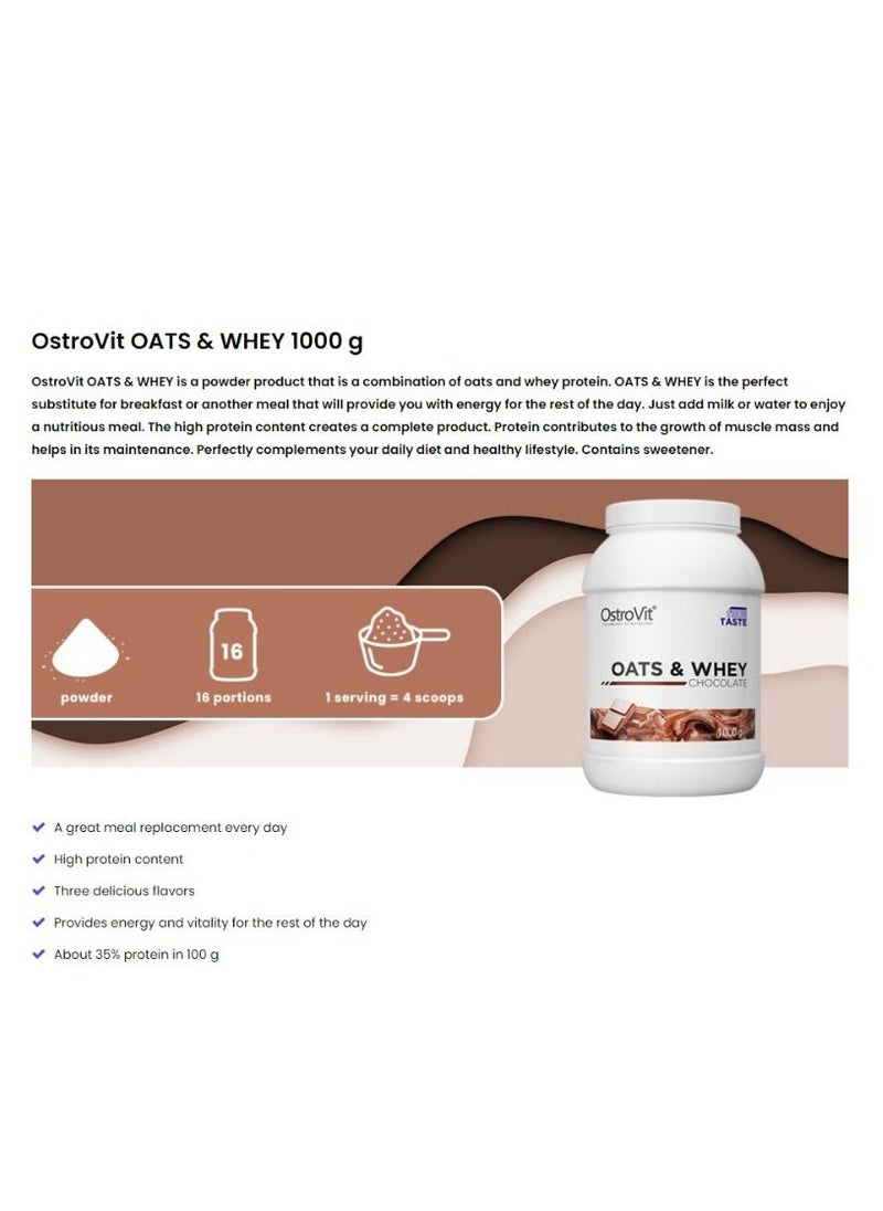 OstroVit - Oats & Whey 1 Kg Chocolate - Image 1