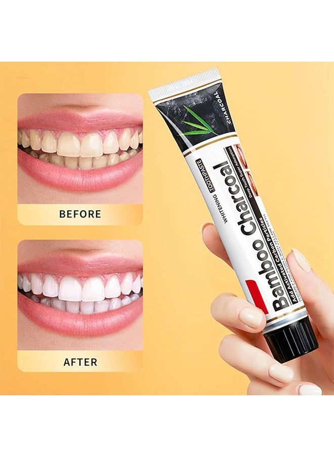SADOER Bamboo Charcoal Toothpaste, Black Toothpaste, Natural Teeth Whitening, Fresh breath Stain Removing Toothpaste 100g  - Image 3
