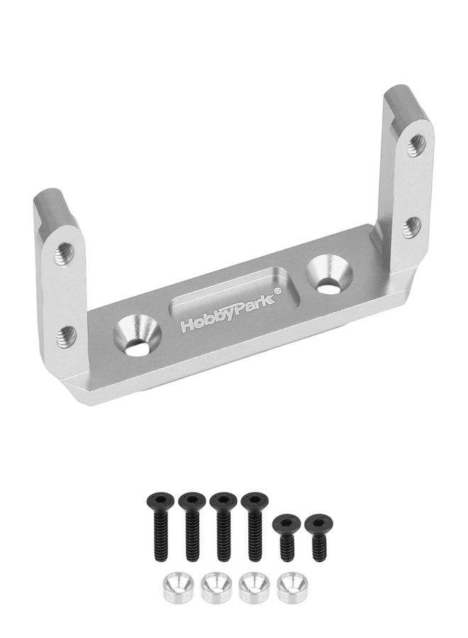 HobbyPark Aluminum Axle Servo Mount for 1/10 Capra UTB10 RC Crawler Upgrades Accessories, Upgraded Servo Motors Mounting, Servo Holder Bracket (Silver) - Image 1