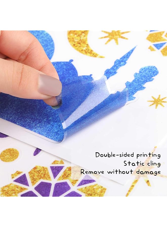 إيروريكس ملصقات رمضان مبارك للنوافذ، ملصقات عيد مبارك للنوافذ، لوازم الحفلات، ديكورات السعادة الإسلامية، رمضان، عيد الفطر، ديكور النوافذ، رمضان كريم، ملصقات مقطوعة للنافذة - Image 3