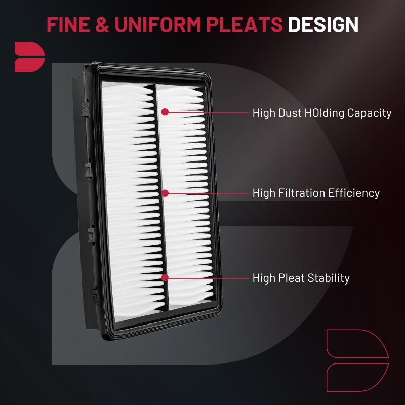 BDFHYK CA11943 Engine Air Filter Compatible with Hyundai Palisade 2020-2024, Santa Fe 2017-2020 & Kia Sorento 2016-2020, Sedona 2015-2021, Telluride 2020-2024, Replace 28113-A9100 - Image 3