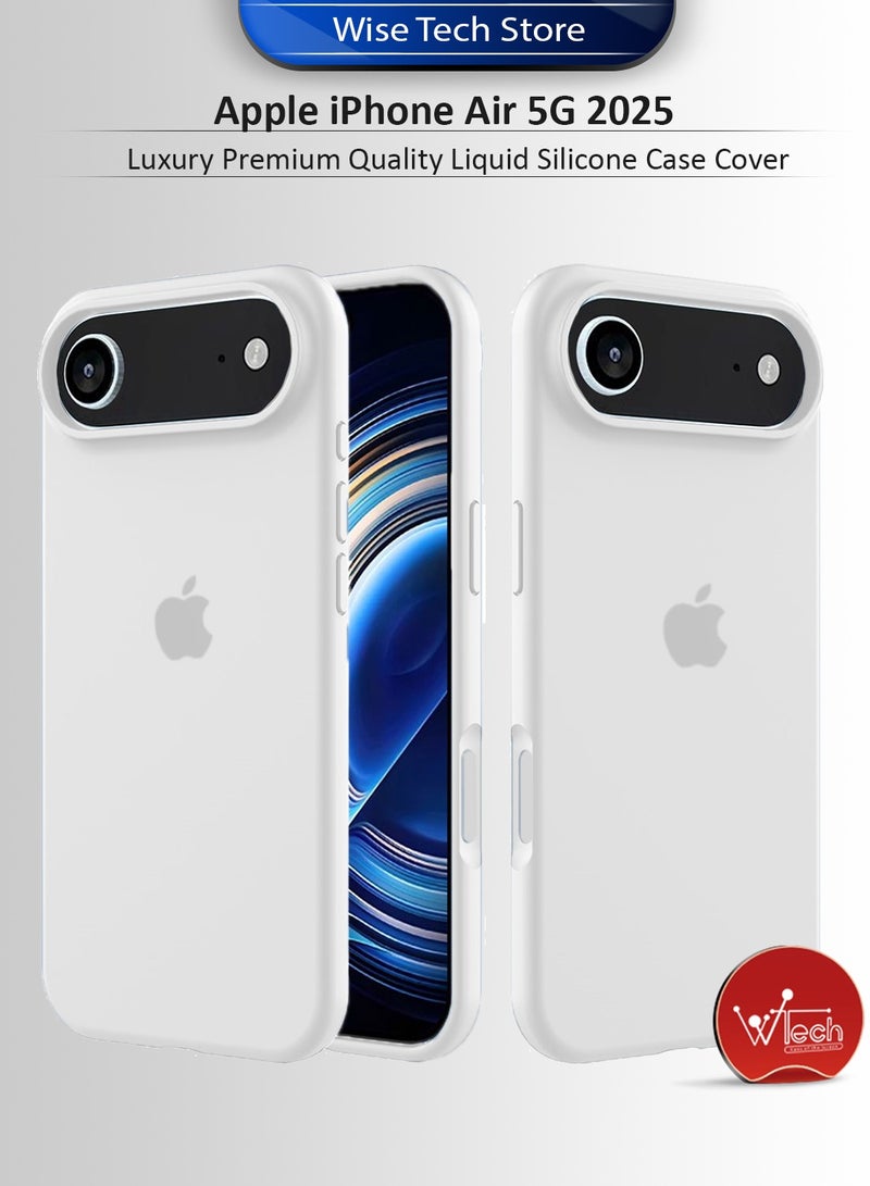دبليو تيك غلاف واقي عالي الجودة من السيليكون السائل لآيفون 17 إير 5G لعام 2025 (MCRPSN) - أبيض - Image 1