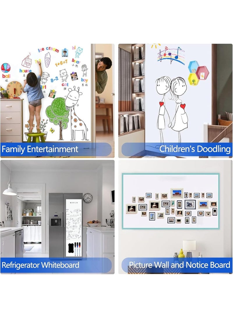 Relex Magnetic White Board Paper,Easy to Write and Clean for School/Home/Office,120x60cm - Image 3