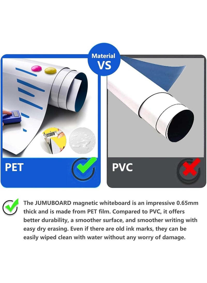Relex Magnetic White Board Paper,Easy to Write and Clean for School/Home/Office,120x60cm - Image 4